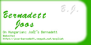 bernadett joos business card